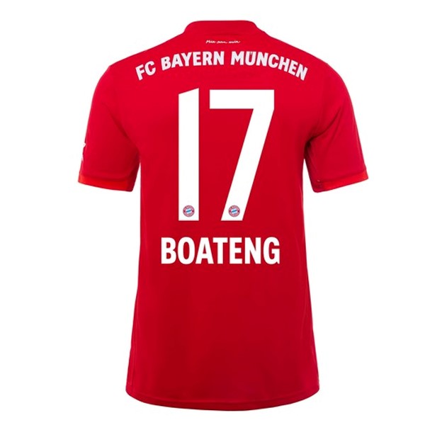 Camiseta Bayern Munich NO.17 Boateng 1ª 2019-2020 Rojo